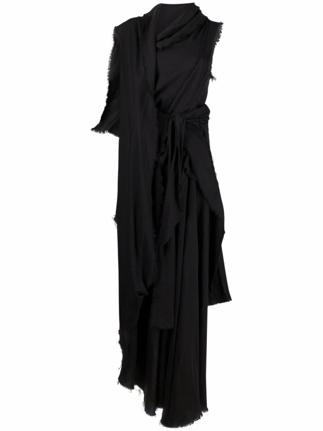 

Yohji Yamamoto драпированное платье макси, черный