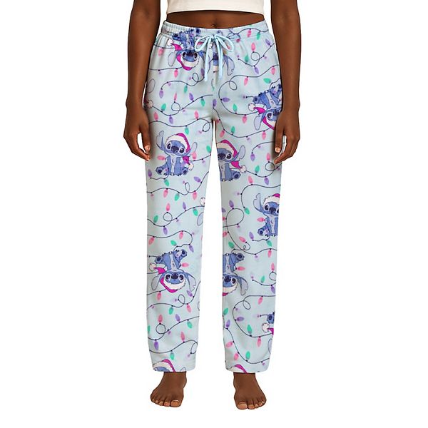 

Пижамные брюки из плюша и флиса с новогодними огоньками disney's lilo & stitch для подростков Licensed Character