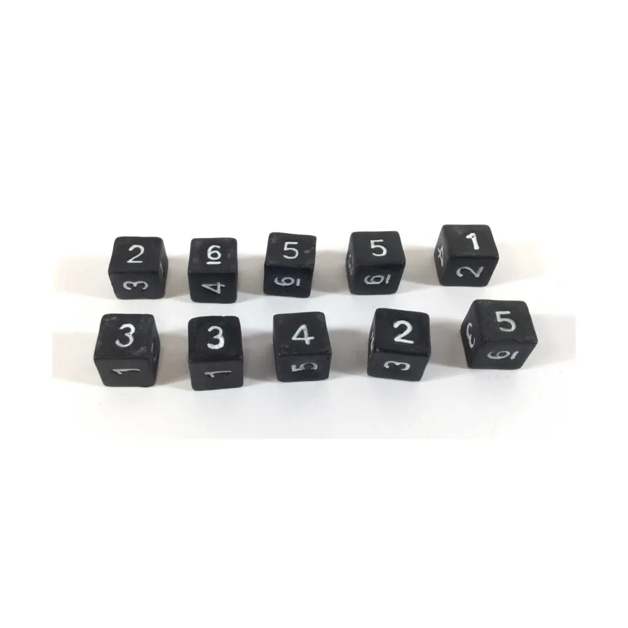 

d6 – Темное сердце с белым (10), Ceramic Dice Sets (Crit Hit Ceramics)