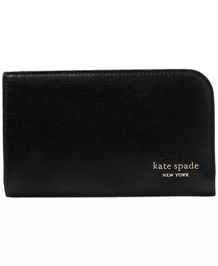 

Двойной кошелек Devin из сафьяновой кожи Kate Spade New York, черный