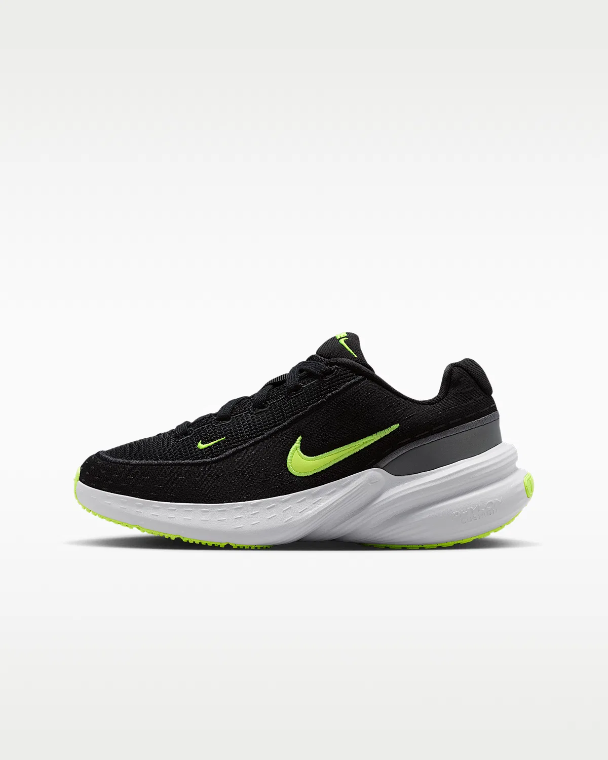 Детские кроссовки Nike Uplift SC, Black/Pure Platinum/Smoke Grey/Volt Glow