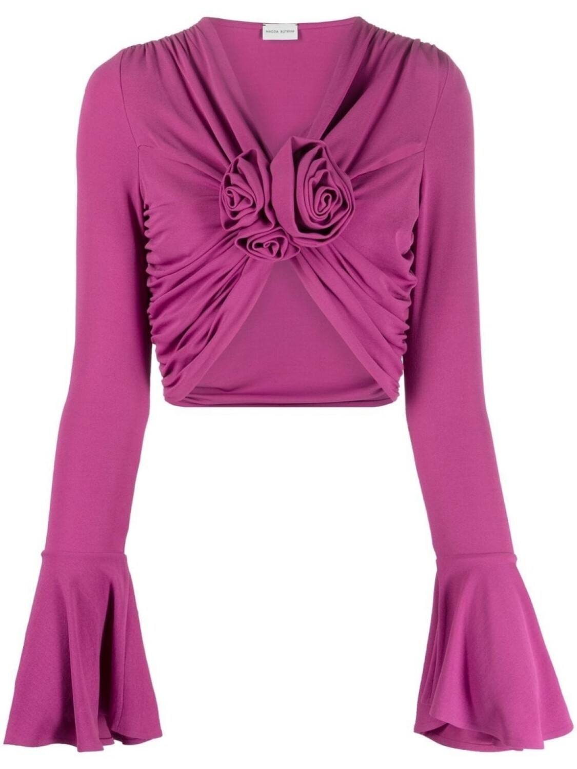 

Magda Butrym cropped floral-appliqué top, фиолетовый
