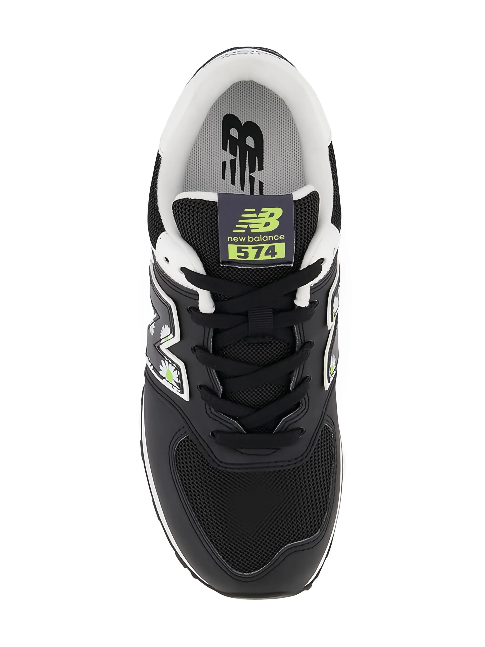Кроссовки 574 Florals New Balance Kids, черный — фото 2