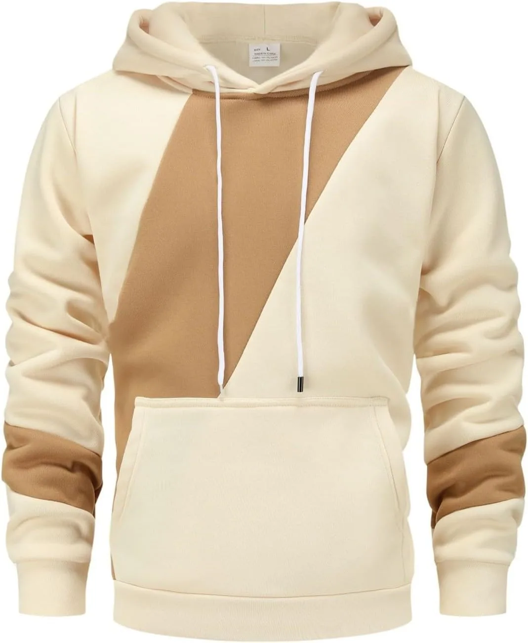 

Толстовка с капюшоном для мужчин, цветной блок, длинный рукав