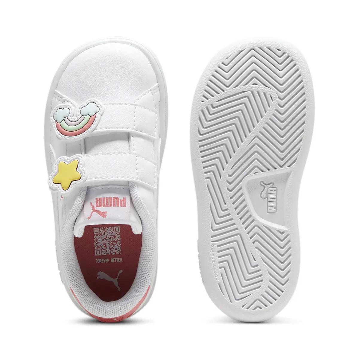 Кроссовки PUMA "Кроссовки с значками PUMA Smash 3.0 для девочек", белый — фото 4