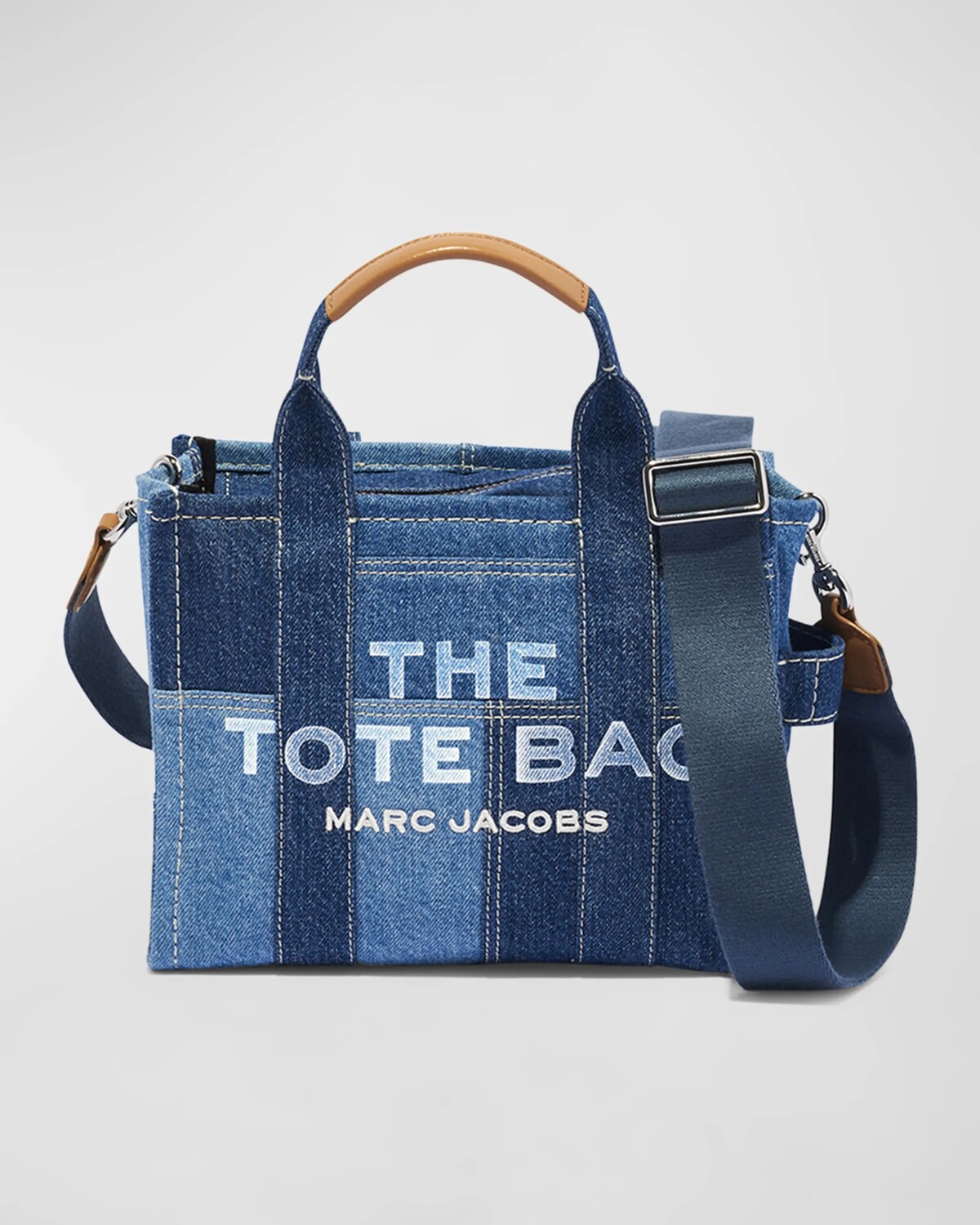 

Маленькая джинсовая большая сумка Marc Jacobs, цвет Blue Denim