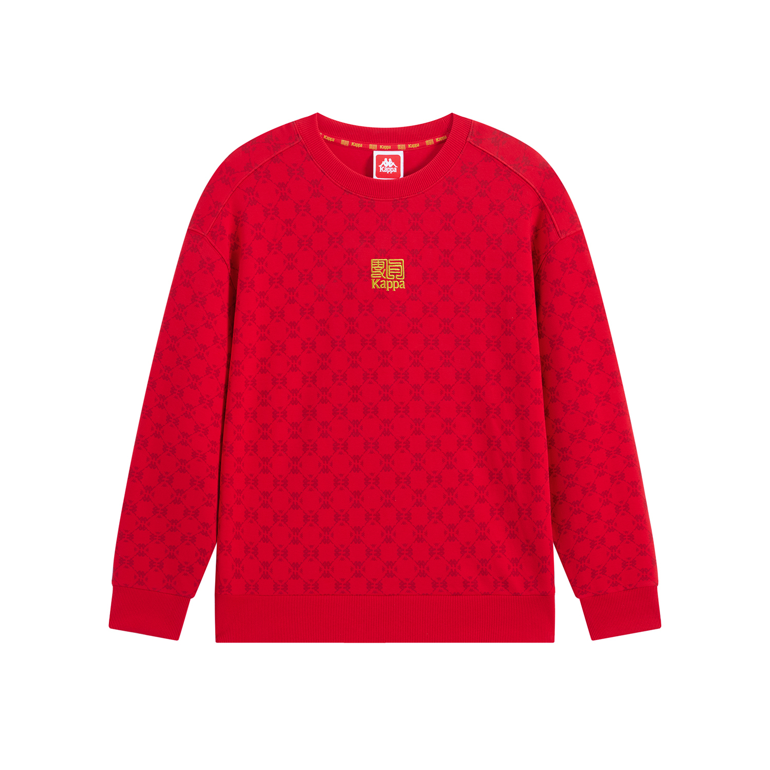 

Футболка унисекс Kappa с принтом на Новый год в красном цвете