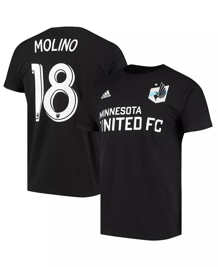 Мужская черная футболка Kevin Molino Minnesota United FC Go To Name and Number Adidas — фото 2