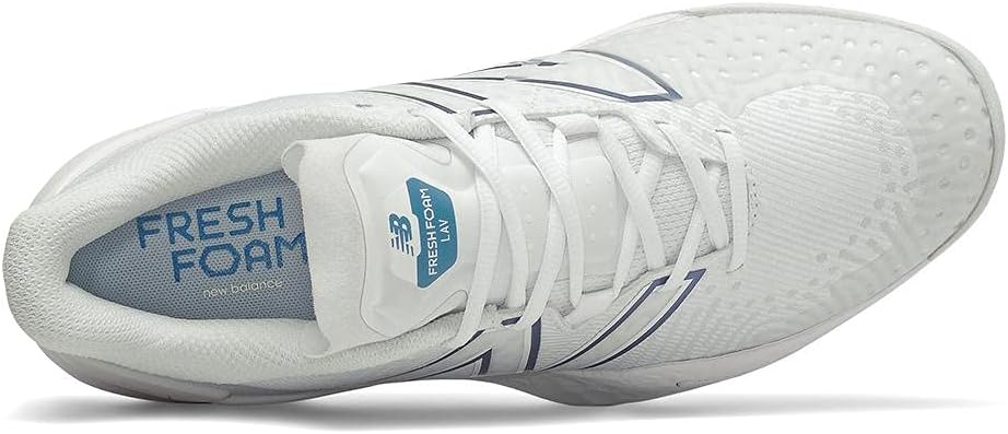 Мужские теннисные кроссовки New Balance Fresh Foam X Lav V2 для жесткого покрытия корта, белый/синий — фото 4