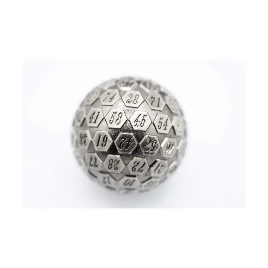 

45мм d100 - Серебро, Dice Sets - Metal - D100's (Foam Brain Games)