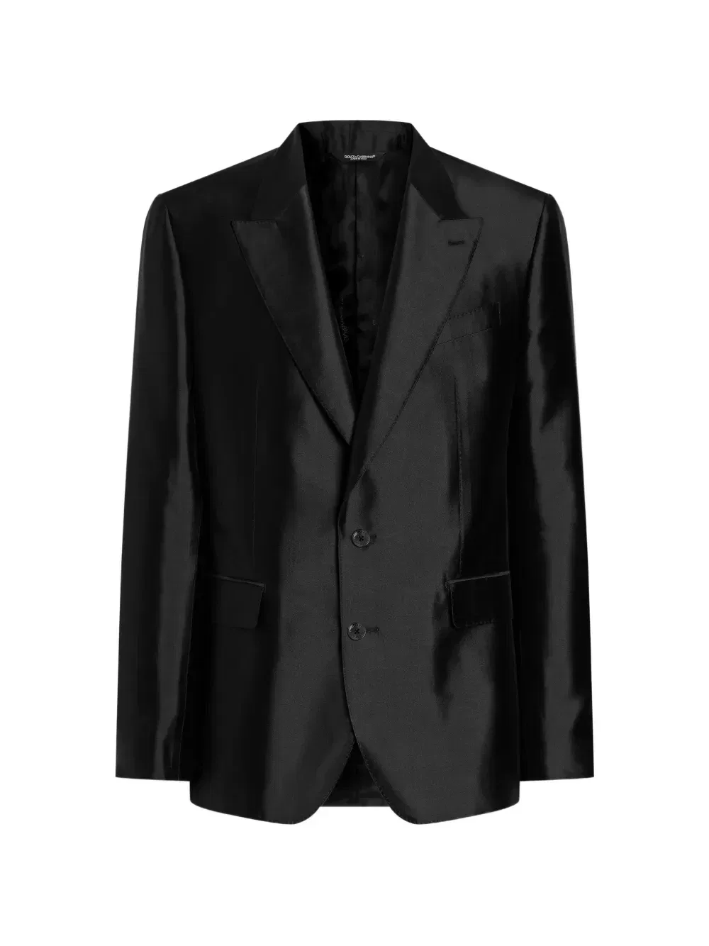 Однобортный жакет Sicilia Light из шелка микадо Dolce & Gabbana, черный