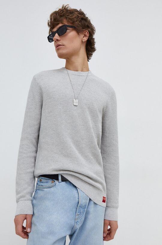 

Хлопковый свитер Superdry, серый