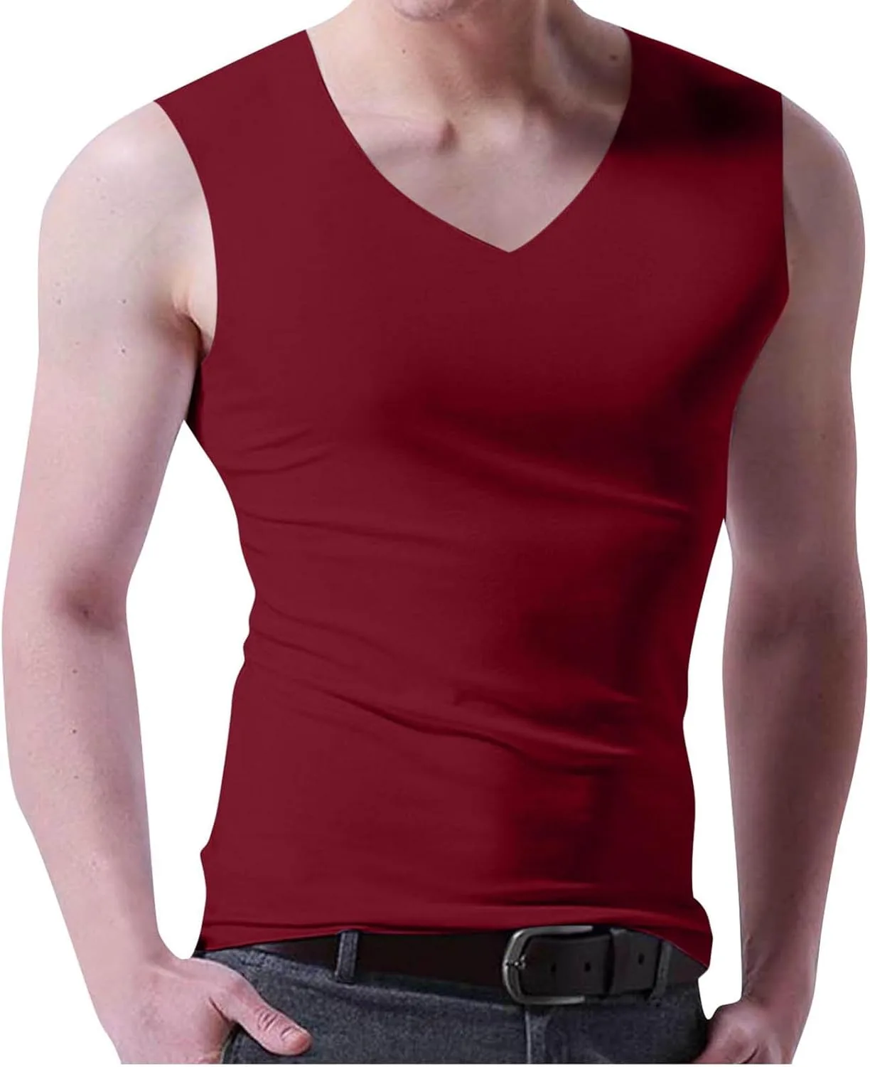 

Мужская майка для тренировок Muscle Shirt, V-образный вырез, Plus Size 5XL