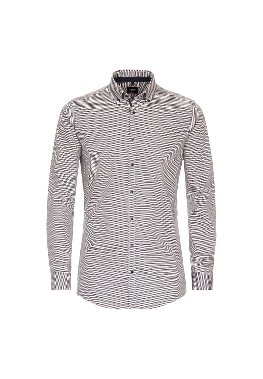 

Мужская деловая рубашка с принтом, облегающая боди Venti, темно-синий