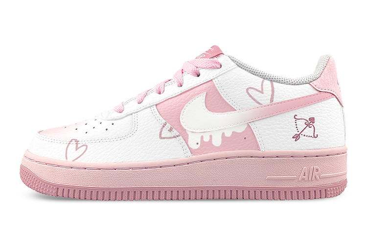 

Кроссовки Nike Air Force 1 Skateboard Shoes Women's Low-Top White Pink, Белый, Кроссовки Nike Air Force 1 Skateboard Shoes Women's Low-Top White Pink