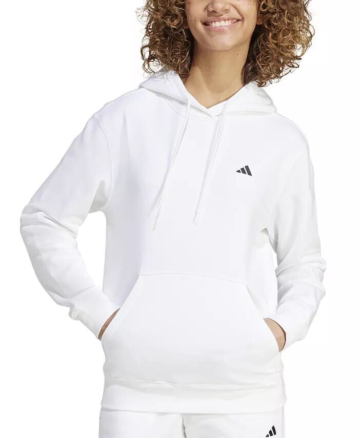 

Женская флисовая толстовка с капюшоном с логотипом Feel Cozy adidas, белый
