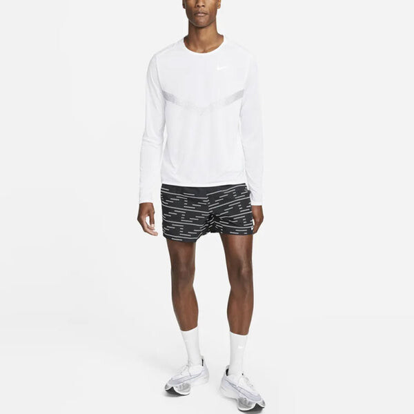 Футболка men's sports fitness training running casual long sleeves white t-shirt Nike, белый — фото 3