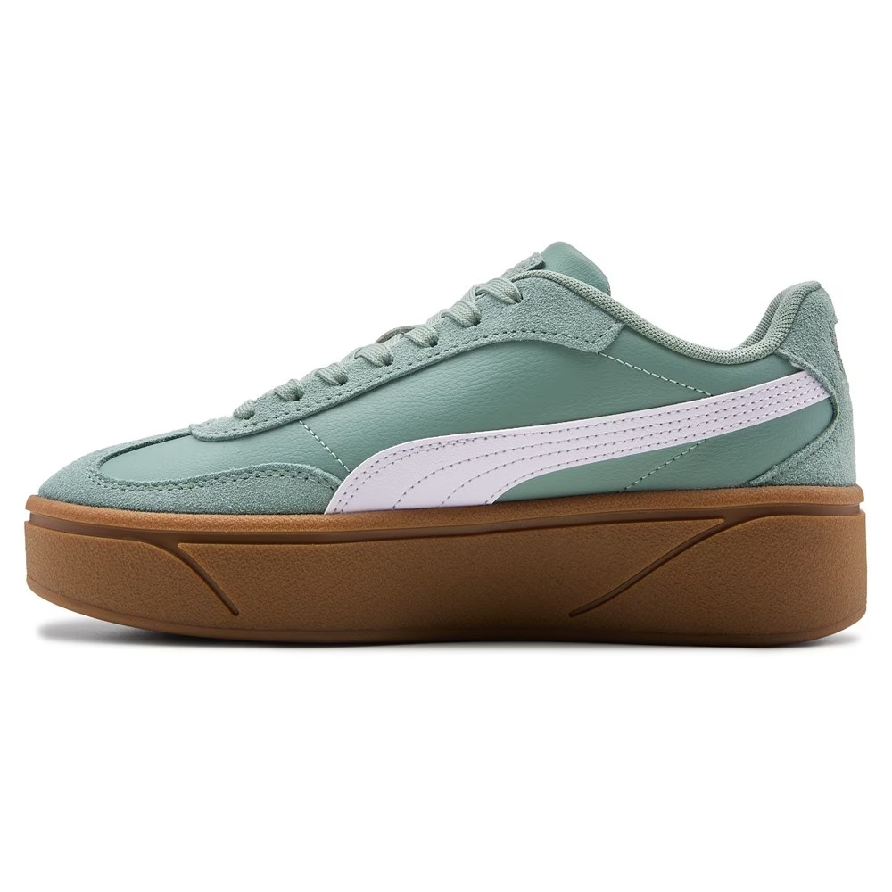 Кроссовки на платформе Club Era от Puma, green/gum — фото 3