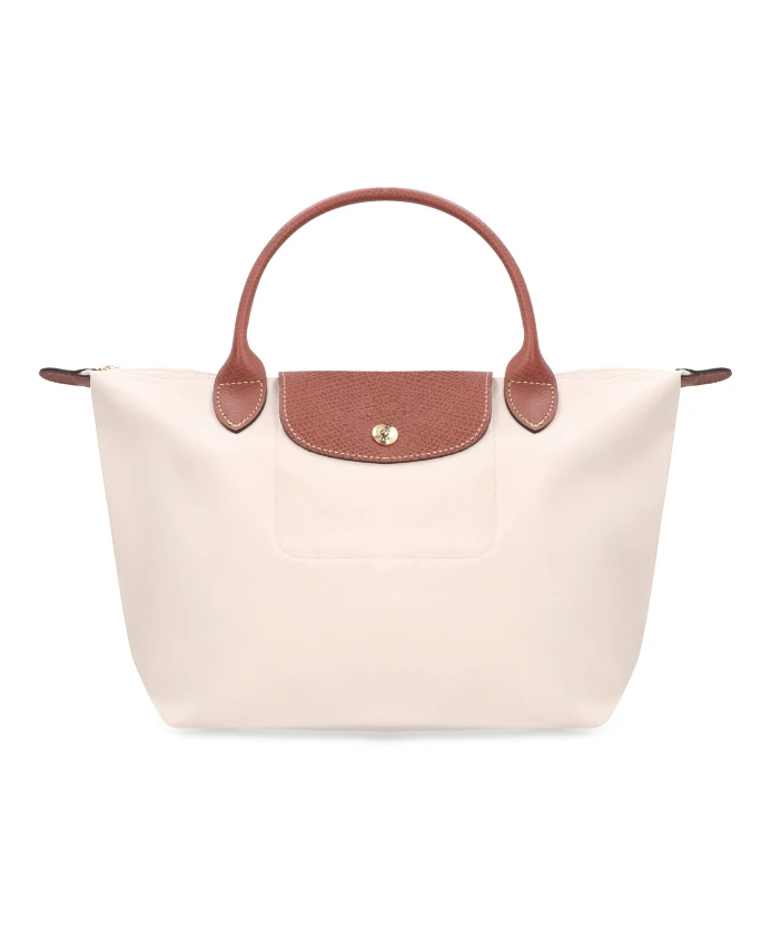 

Стильная нейлоновая сумка с кожаной отделкой Longchamp, бежевый