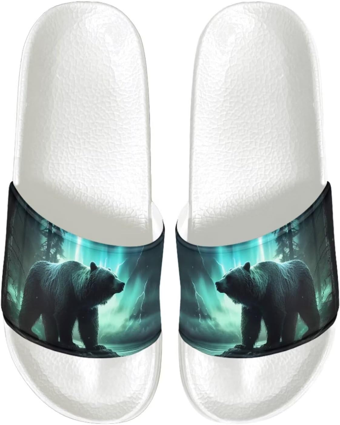 

Мужские сандалии Qoiuvncy с одной полоской, открытый носок, мягкая плоская подошва, удобные для дома, нескользящие шлепанцы для душа и ванной, белая подошва, размеры 5-14