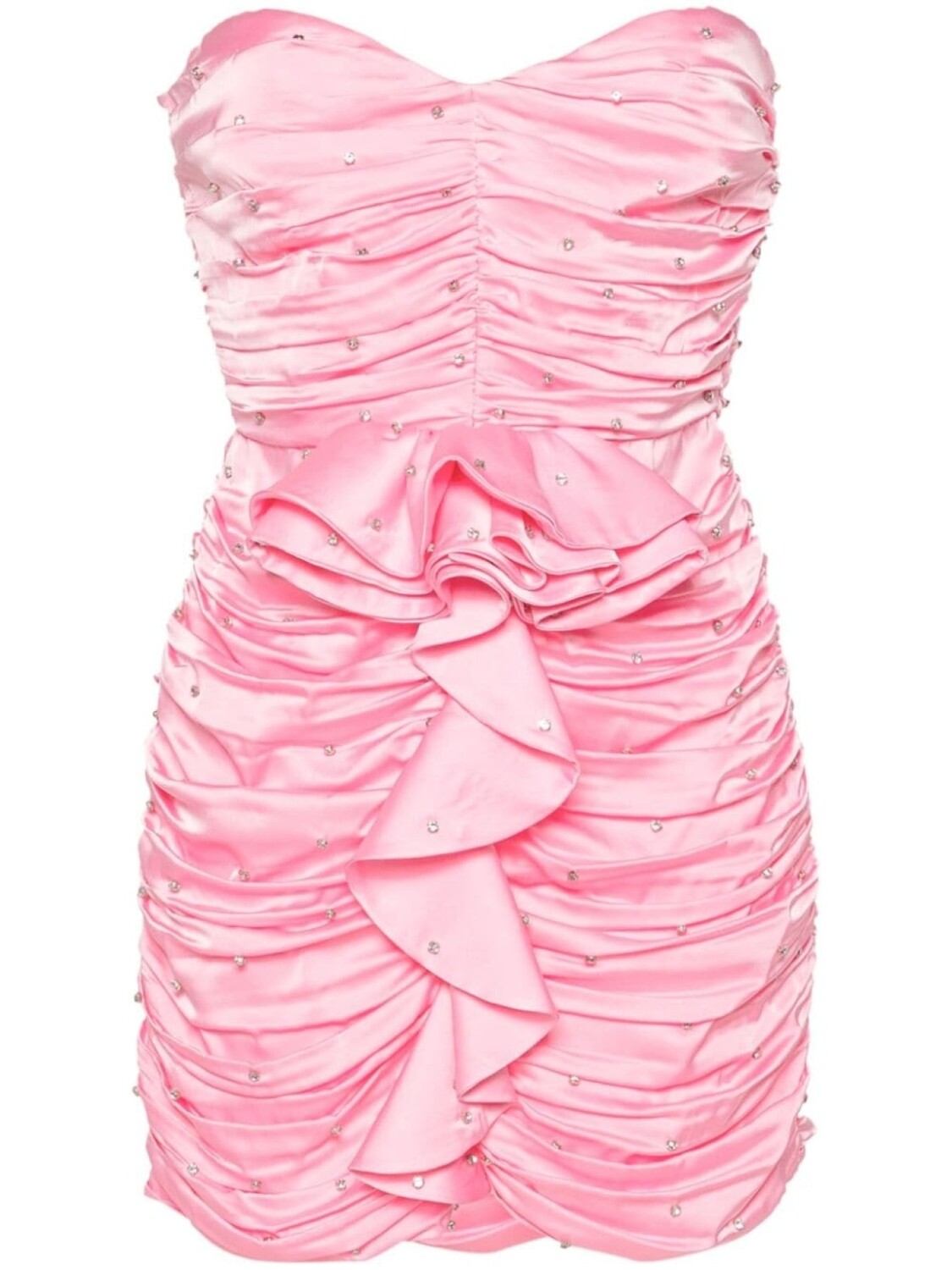 

The New Arrivals Ilkyaz Ozel платье мини с кристаллами и сборками, розовый