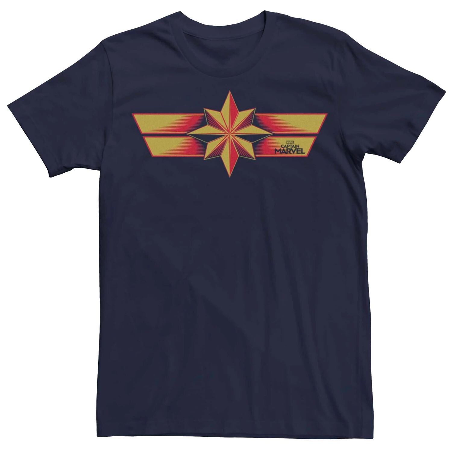 

Мужская футболка с выцветшей эмблемой Captain Marvel Gold Star Emblem Licensed Character