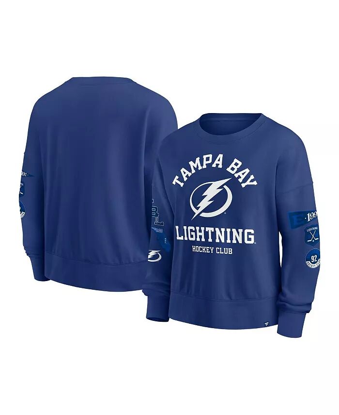 

Женская синяя толстовка-пуловер Tampa Bay Lightning Go Team Fanatics