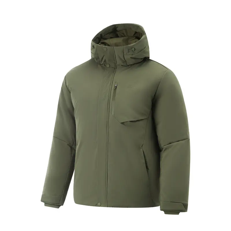 

LINING Фитнес куртка пуховая мужская армейского зеленого цвета, Army Canvas Green