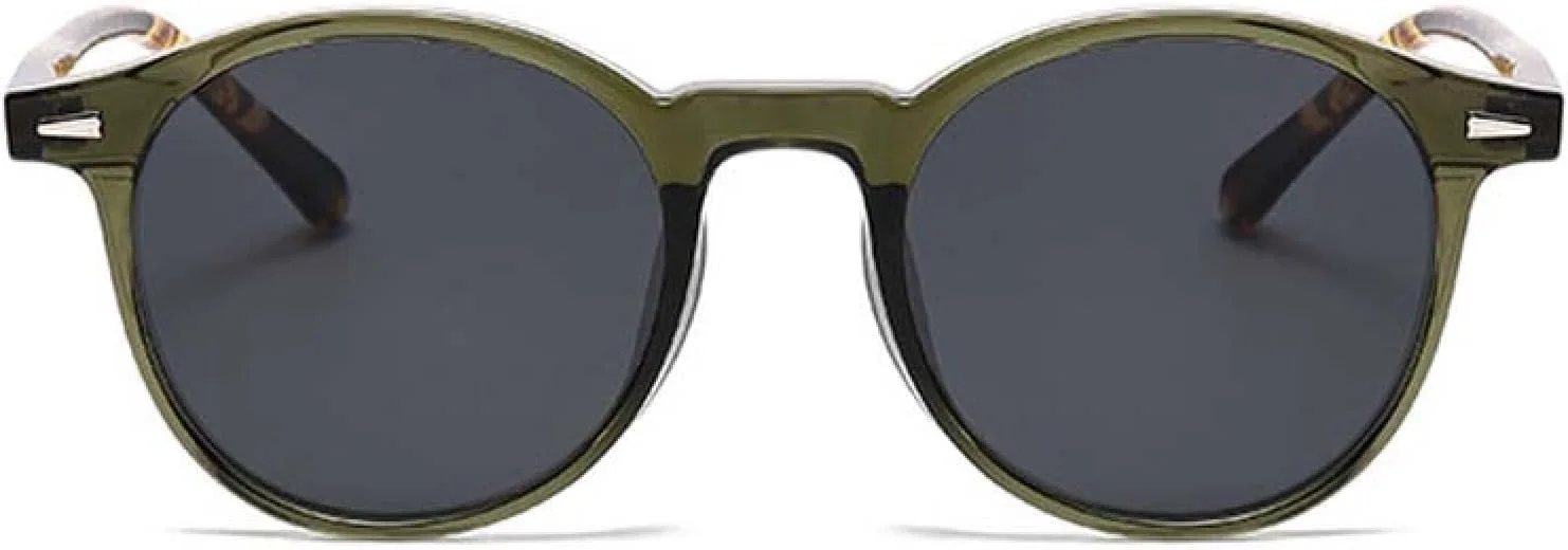 

Модные прозрачные солнцезащитные очки в круглой оправе для женщин и мужчин, пластиковые, сверхлегкие, с защитой от УФ-излучения UV400 TOIPASTN, Bright Black