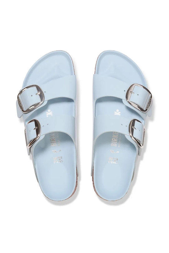 Кожаные шлепанцы Arizona с широкой пряжкой Birkenstock, синий — фото 4