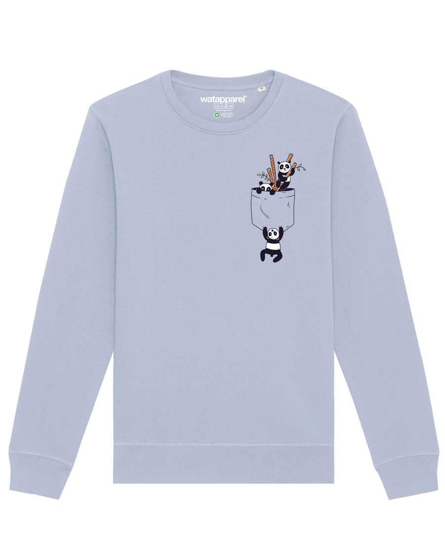 

Толстовка Watapparel Pocket Pandas, светло-синий