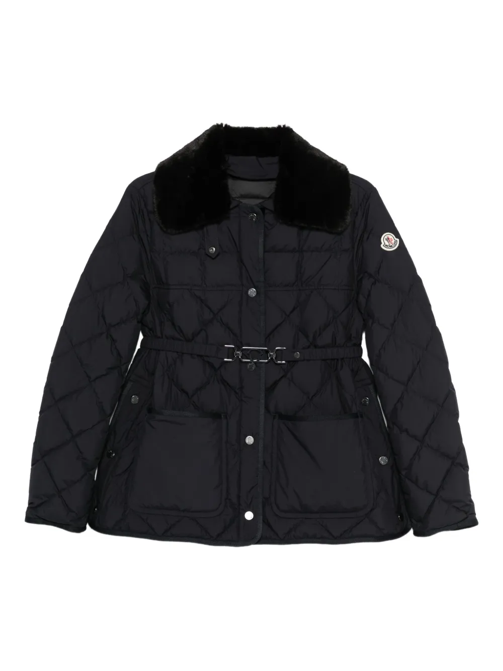 

Стеганая куртка с поясом MONCLER, синий