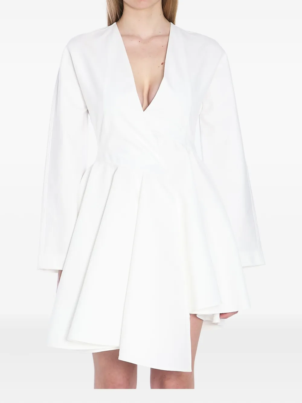 

Платье мини асимметричного кроя Alaïa, белый