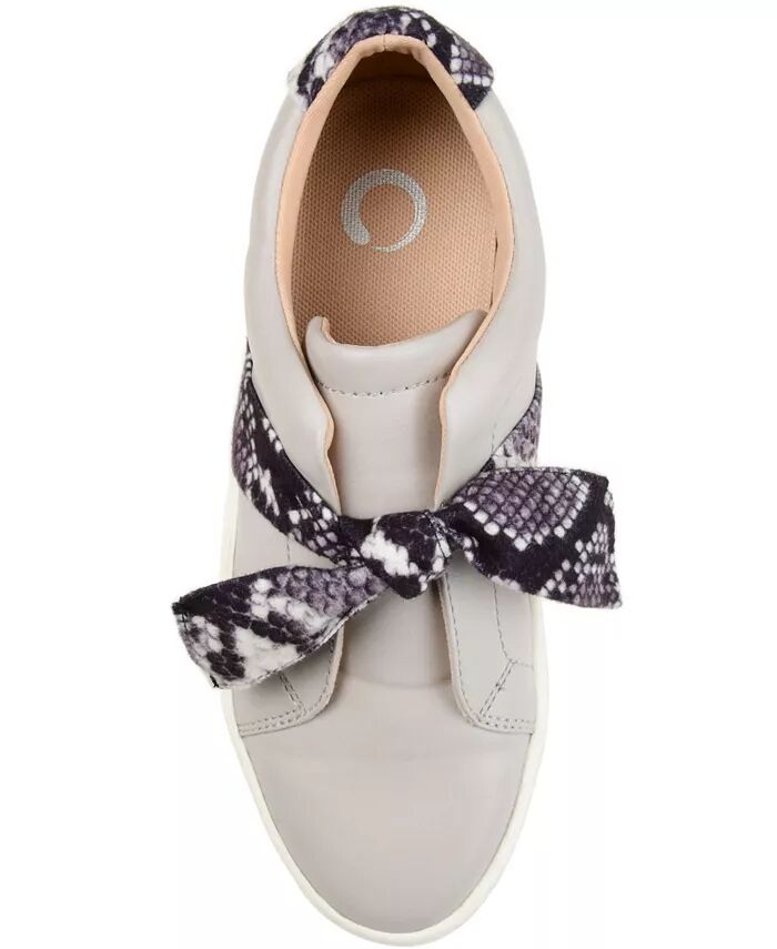 Женские кроссовки Abrina с бантом Slip On Journee Collection, серый — фото 4