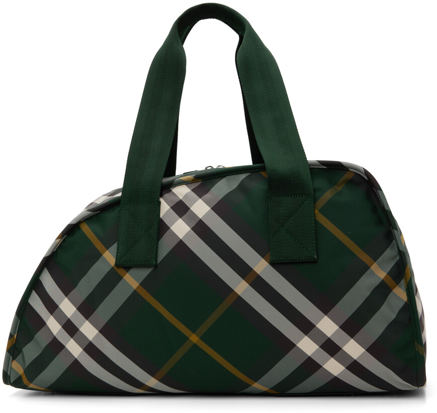 

Зеленый средний щит дорожная сумка Burberry
