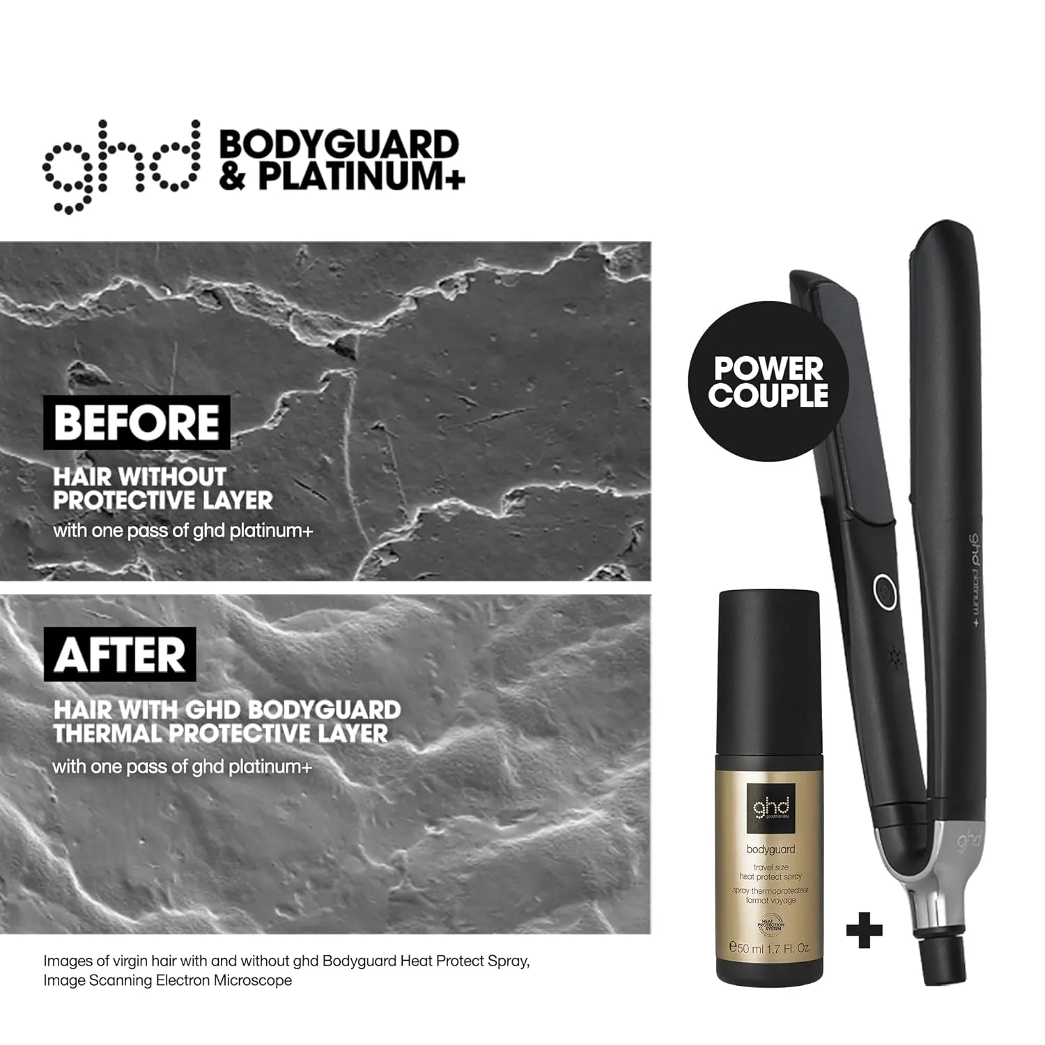Термозащитный спрей ghd Bodyguard - легкая формула для более здорового вида и ощущения волос. 50 мл (1 шт.) — фото 4