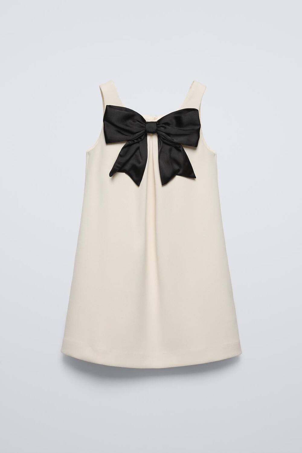 

Платье с контрастной лентой ZARA, экрю