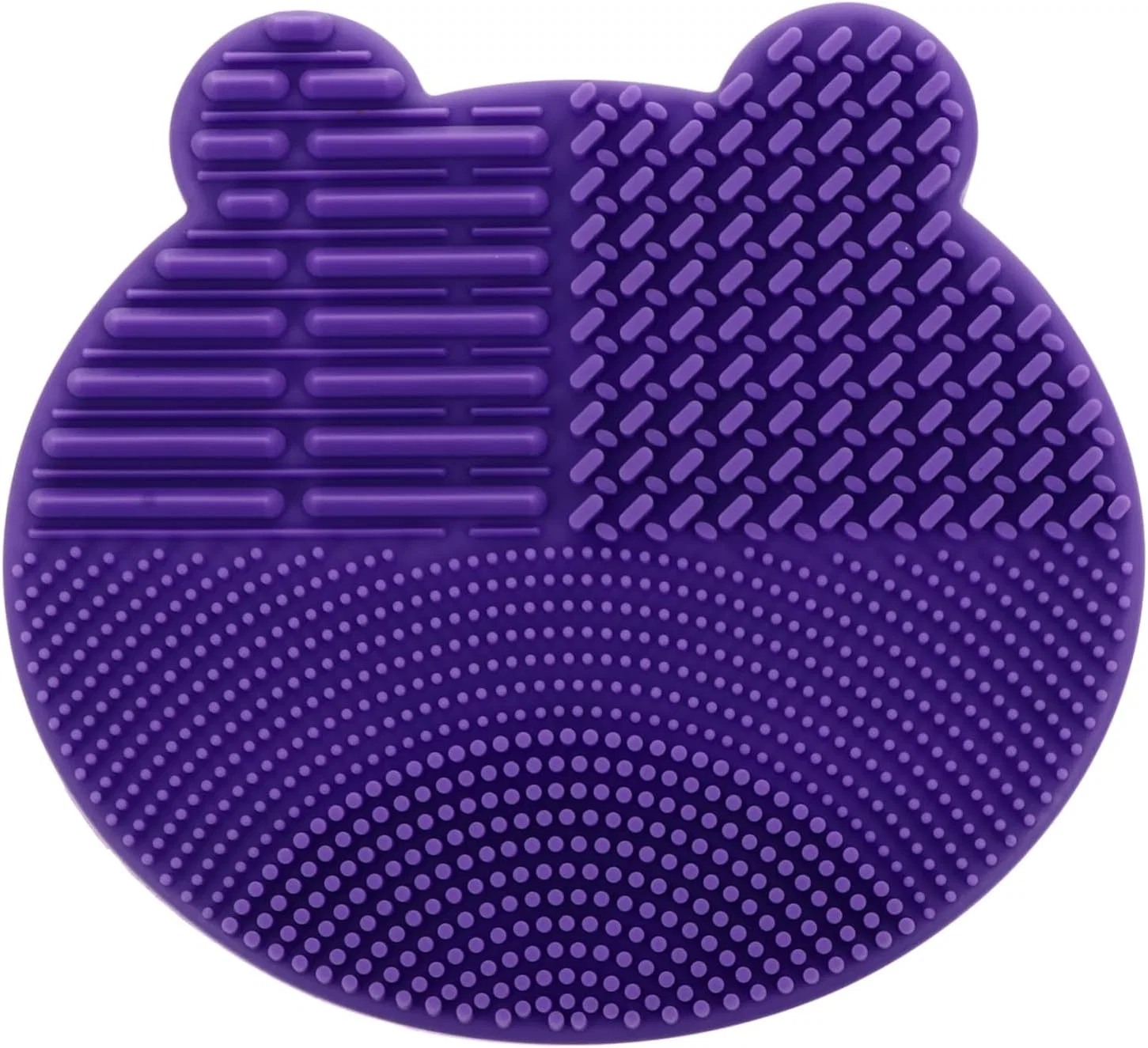 Силиконовый коврик для чистки кистей с подставкой, фиолетовый, 11x10 см, minkissy