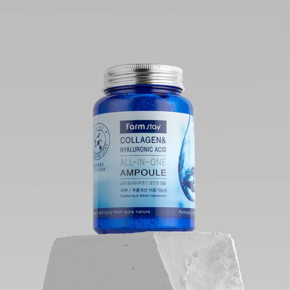 Увлажняющая ампула «Collagen and Hyaluronic Acid All In One» 250 мл от Farmstay Farm Farm Stay — фото 2