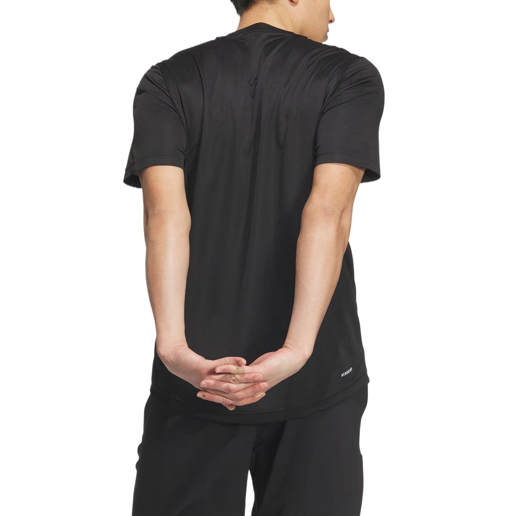 Adidas Футболка D2M мужская black — фото 4