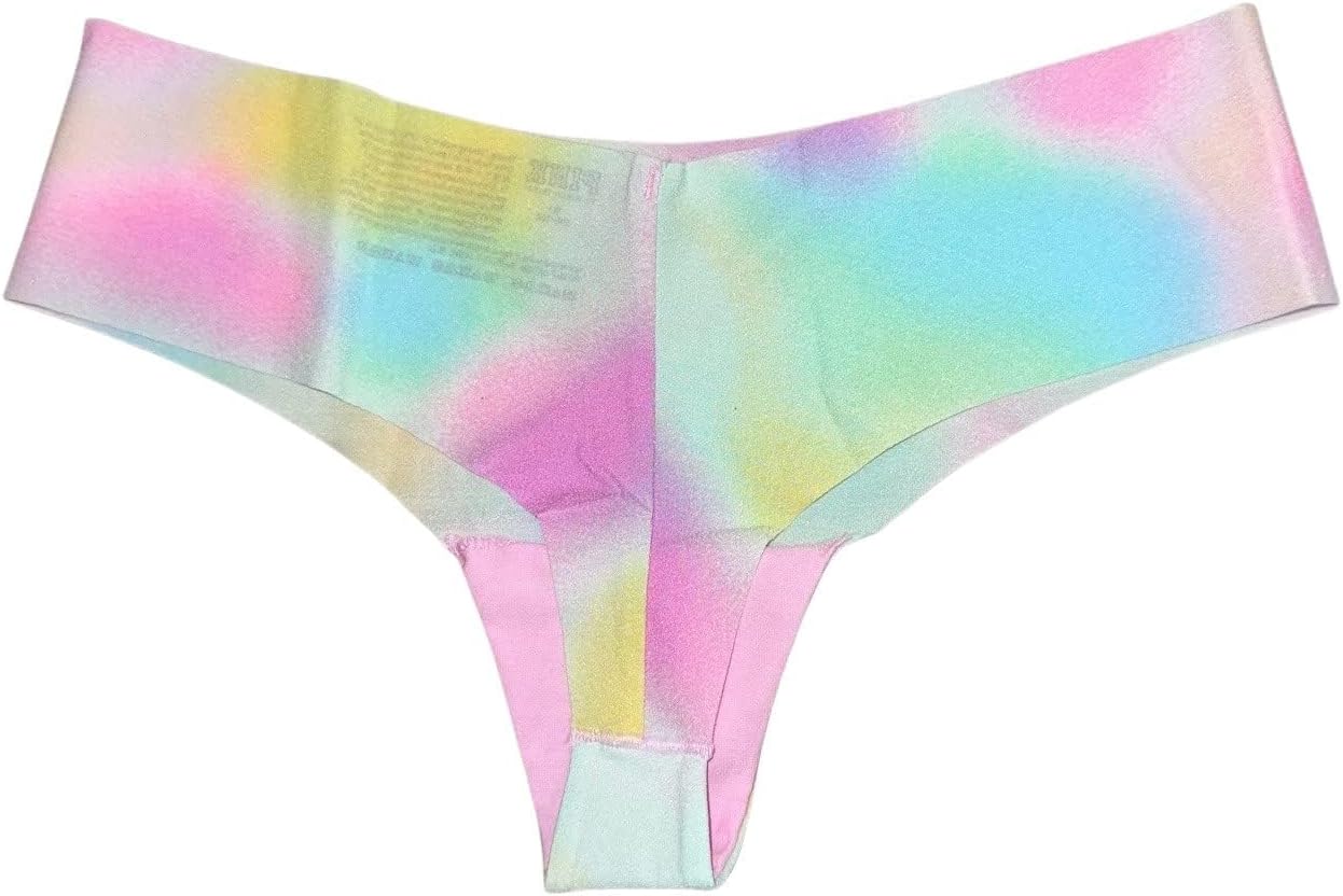 Трусики-стринги Victoria's Secret Pink No Show/нижнее белье с принтом тай-дай/многоцветные, новые, Multicolor — фото 2