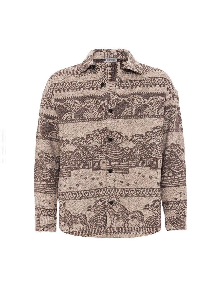 

Рубашка на пуговицах Comfort fit Dandalo, цвет Chocolate/Light brown