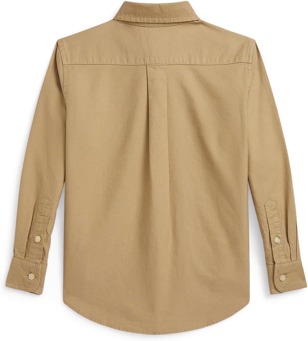 Рубашка Polo Ralph Lauren Kids Garment-Dyed Cotton Oxford Shirt, цвет Vintage Khaki — фото 2