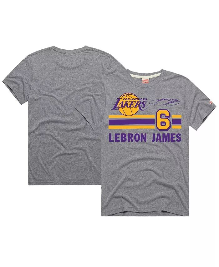 

Футболка мужская LeBron James Gray Los Angeles Lakers Number Tri-Blend Homage