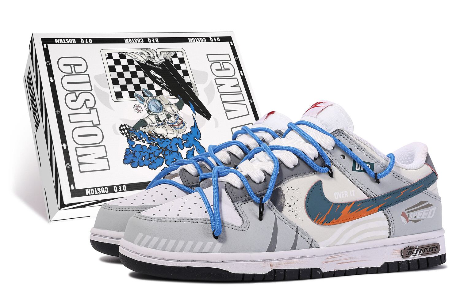 

Кроссовки для скейтбординга Dunk мужские с низким верхом серые/синие Nike, Синий, Кроссовки для скейтбординга Dunk мужские с низким верхом серые/синие Nike