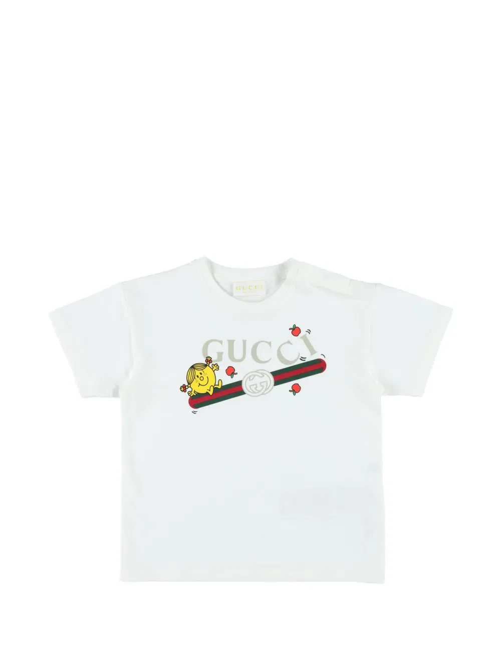 Футболка с графическим принтом Gucci Kids, белый