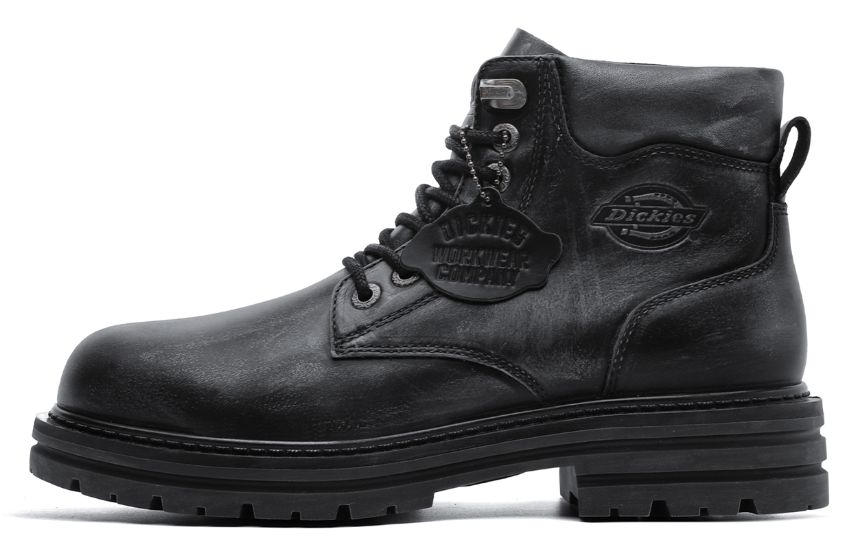 

Мужские ботинки Dickies Martin кожаные короткие, серый металлик