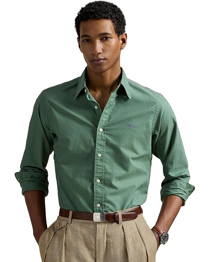 

Поло Polo Ralph Lauren Classic Fit Garment-Dyed Oxford Shirt, цвет Fatigue