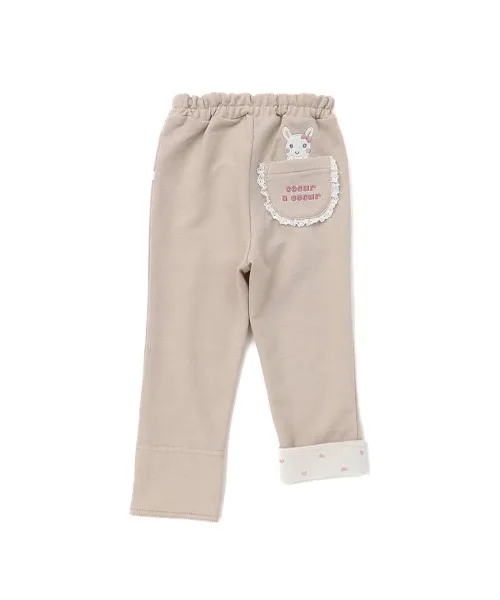 Детские штаны из джинсовой ткани coeur a coeur Long pants бежевые — фото 3