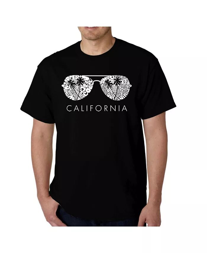 

Мужская футболка Word Art - California Shades LA Pop Art, черный
